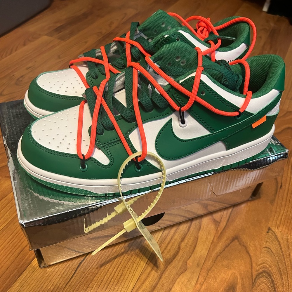 Offwhite X Nike Dunk SB Pine Green